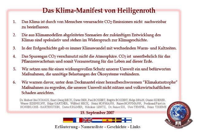 Klima-Manifest Heiligenroth