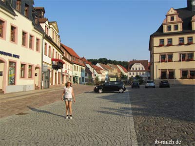 Marktplatz in Penig in Sachsen