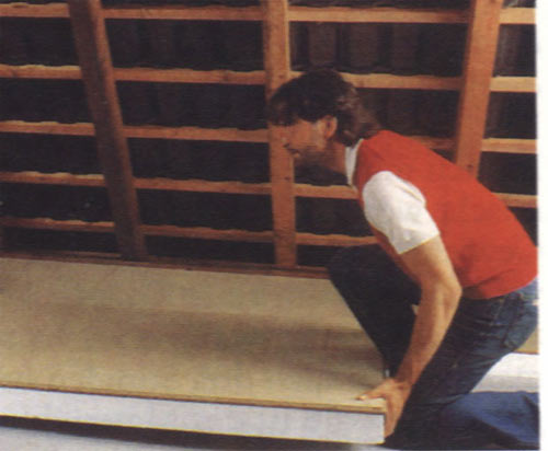 Verlegen der Dachbodenelemente