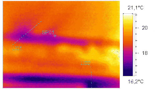 IR-Wärmebild Dachdämmung