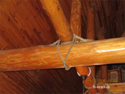 Holzverbindung mit Seile