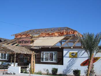 Dachkonstruktion Restaurant auf Djerba (Sonderform eines Walm-Zeltdaches)
